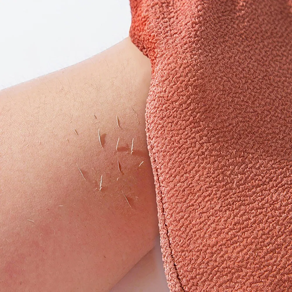 Custom Logo Exfoliating Bath Sponge for Man and Women Body Shower Glove Bath Scrub Sponge Exfoliating Bamboo Exfoliating Glove