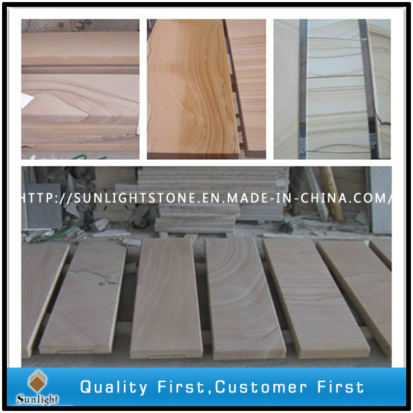 Chinese Natural Yellow Wood Vein Stone Sandstone