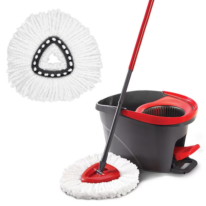Best Seller Microfber Cleaning Spin Magic Wet Washable Flexible 2 in 1 Detachable Bucket Dry Dual-Use Extendable Rotating Mop Set