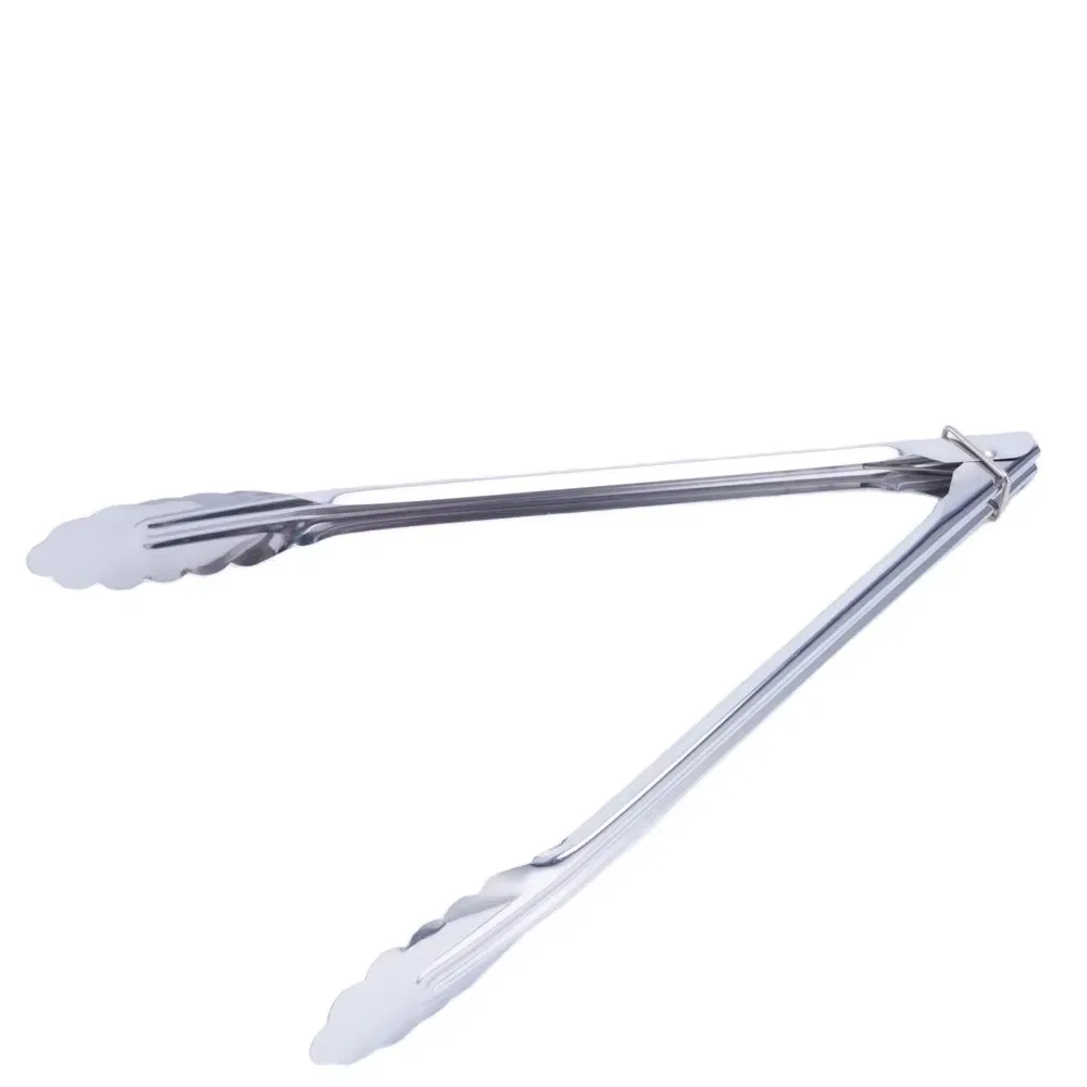 Utility Tong Stainless Steel Serving Tongs Kitchen Cooking Tongs for Salad Baking Food Barbecue Grilling