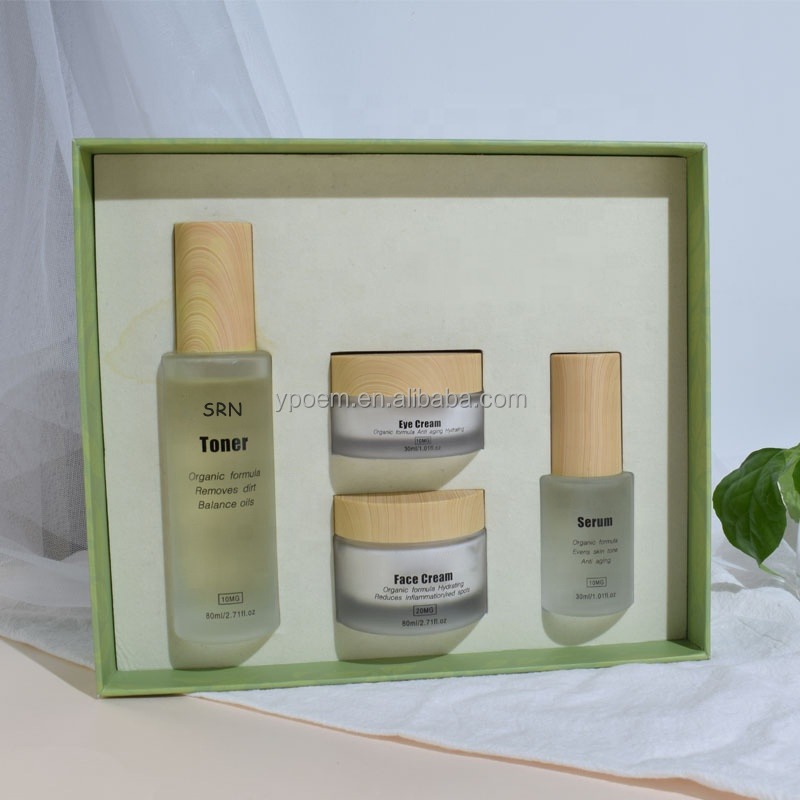 Natural Vegan Private Label Skin Care Set for Acne Deep Cleansing Moisturizer Green Tea Tree Acne Treatment Skin Care Set