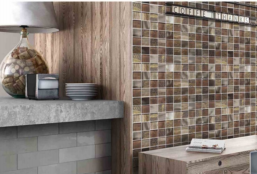 China Factory Wholesales Kitchen Backsplash Bathroom Black Mosaic Tile