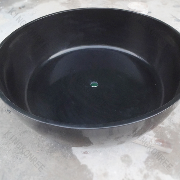 Solid Surface Tub Cultured Marble Freestanding Bathtub Black