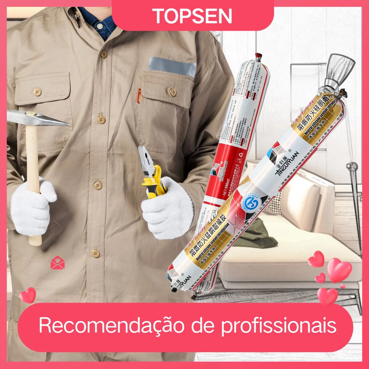 Selante Silicone Antichama Vedacao De Juntas De Dilatacao Silicona Resistente Ao Fogo