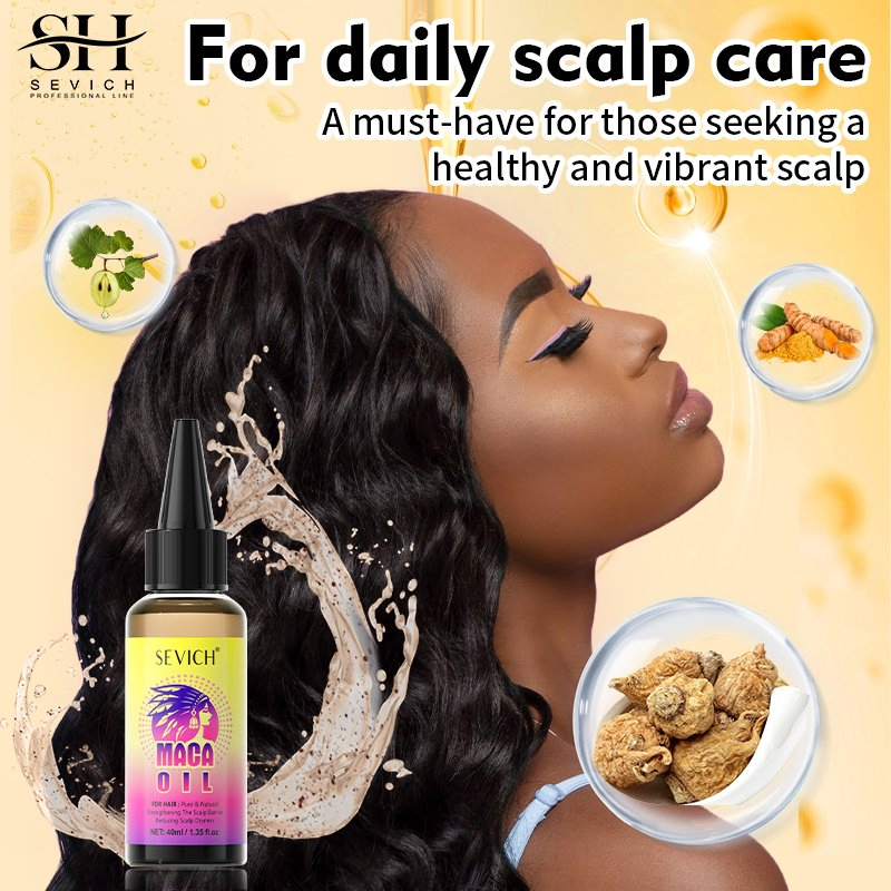 Reducing Scalp Dryness Maca Powder Hair Growth Shampoo Conditioner Maca Oil Serum