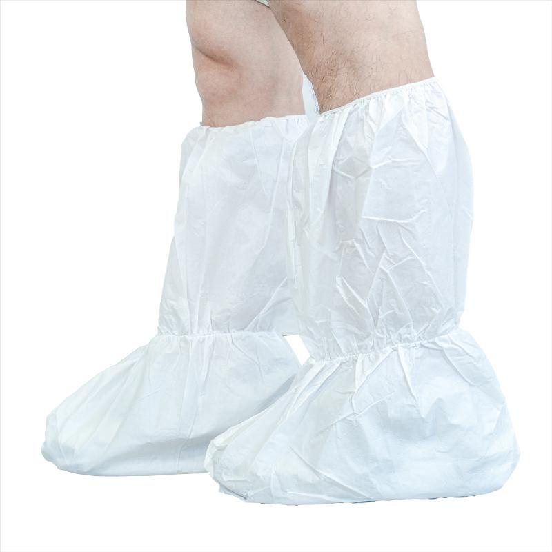 Breathable Water-Resistant Disposable Microporous Boot Cover Overshoes with Elastic for Protection Wholesale