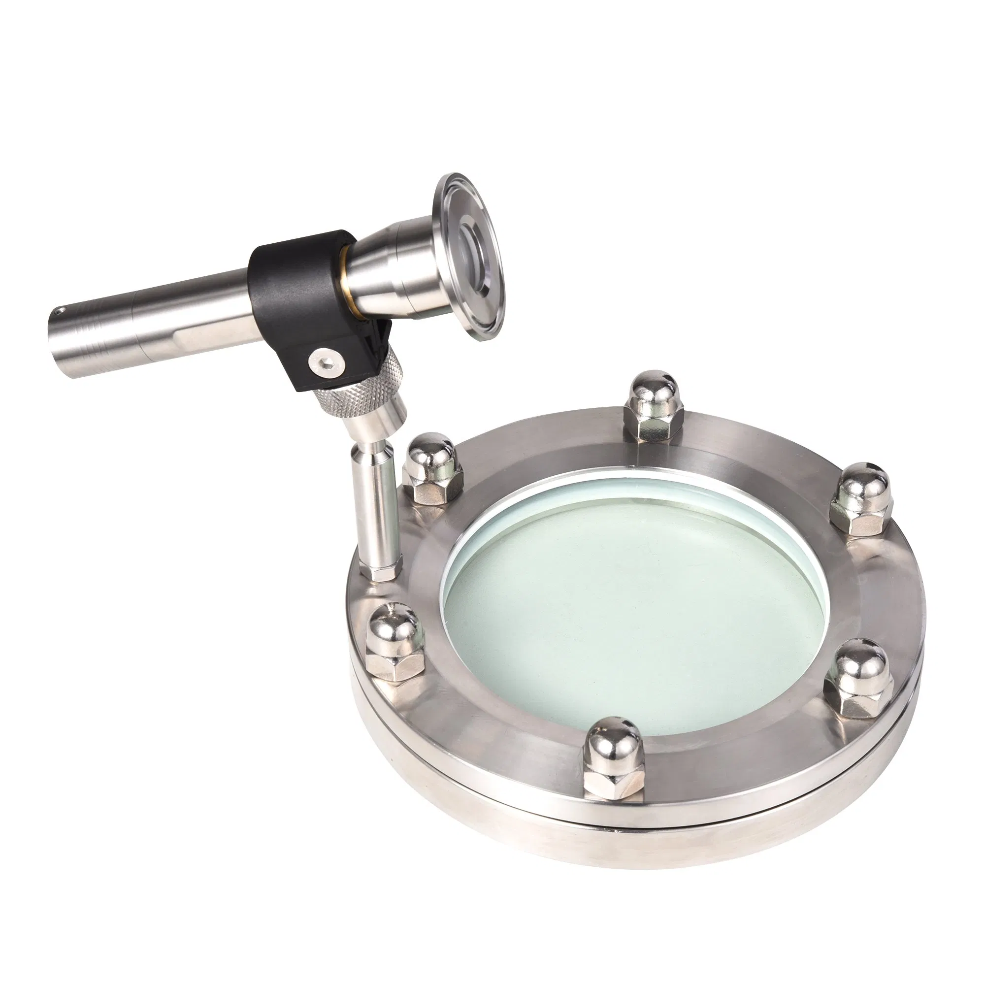 Pharmaceuticals Stainless Steel 304 316L Container Sight Glass Sanitary Flange Sight Glass with LED Light