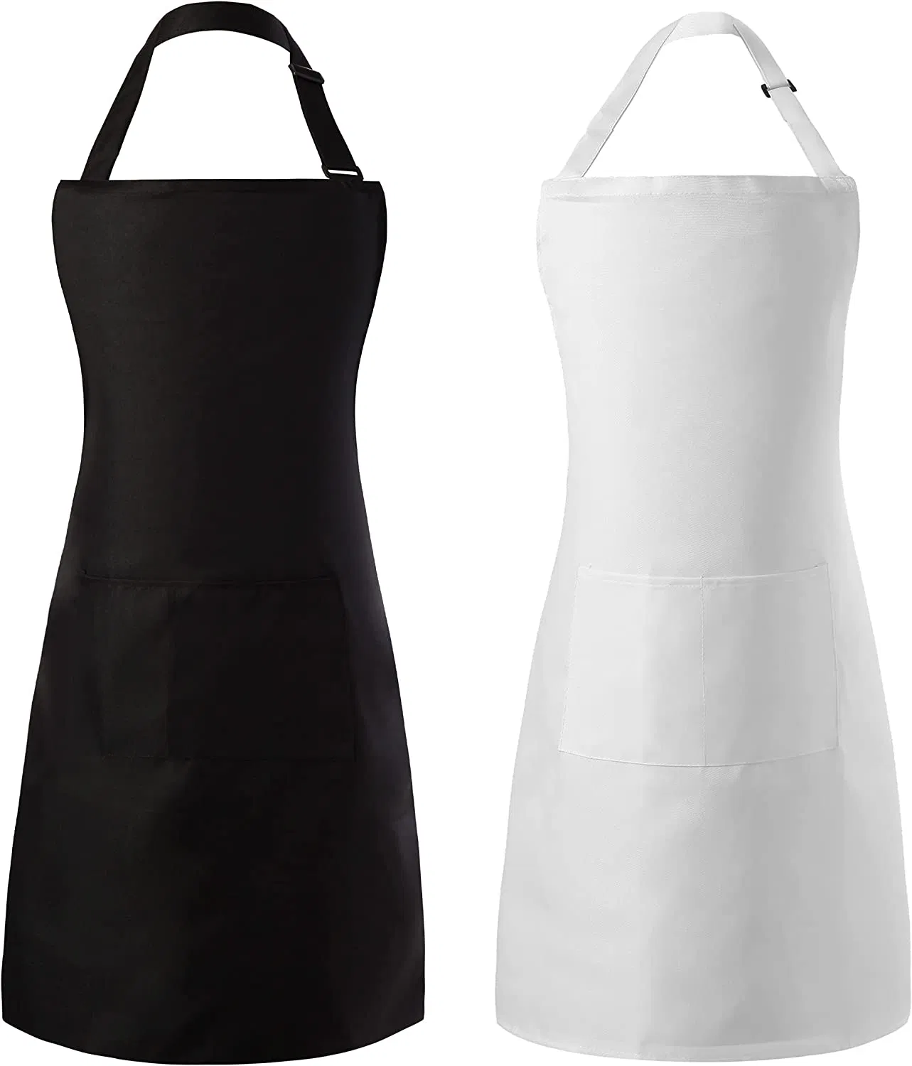Cotton Linen Waterproof Bib Kitchen Apron with Pockets