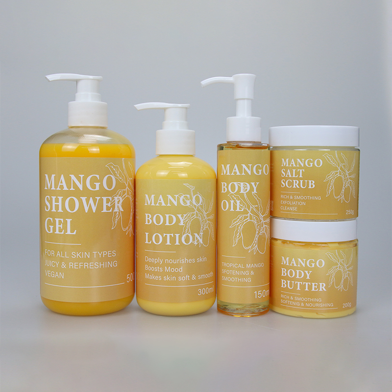 Beauty Cosmetics Natural Extraction Mango Body Care Combination Moisturizing Skin Care Set