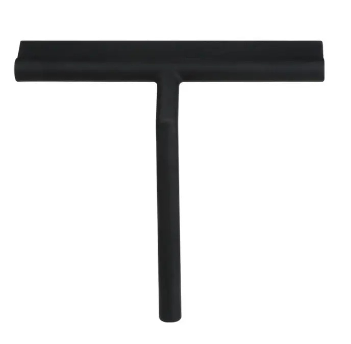 Non-Slip Aluminum & Rubber Handle Household Scraper Glass Silicone Shower Cleaner Wiper with Hook Bathroom Car Window Cleaning