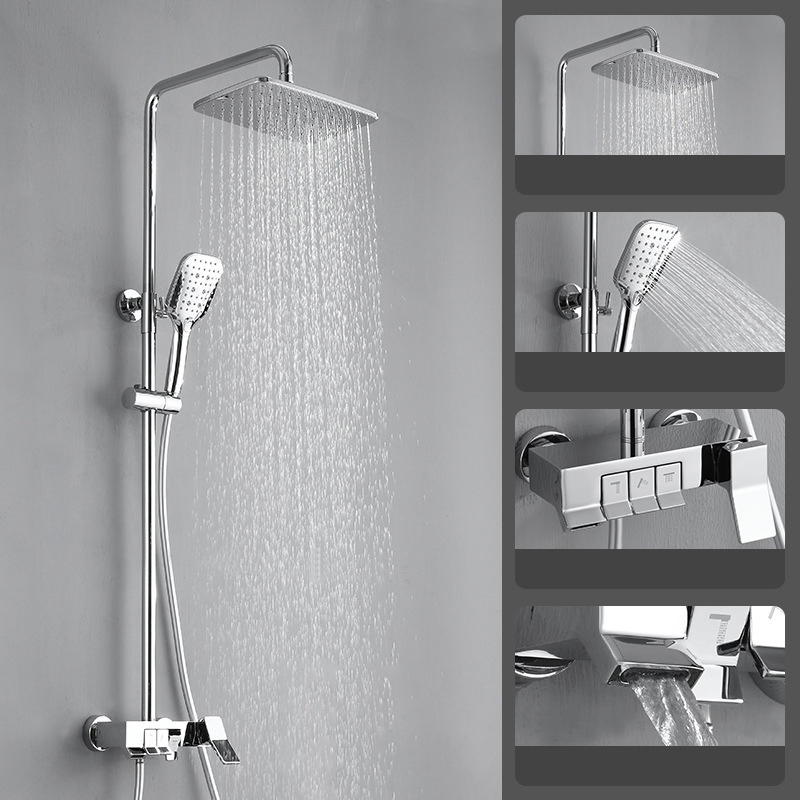 Bathroom Sanitary Ware Corner Bath Shower Set Shower Brass Overhead Shower Head