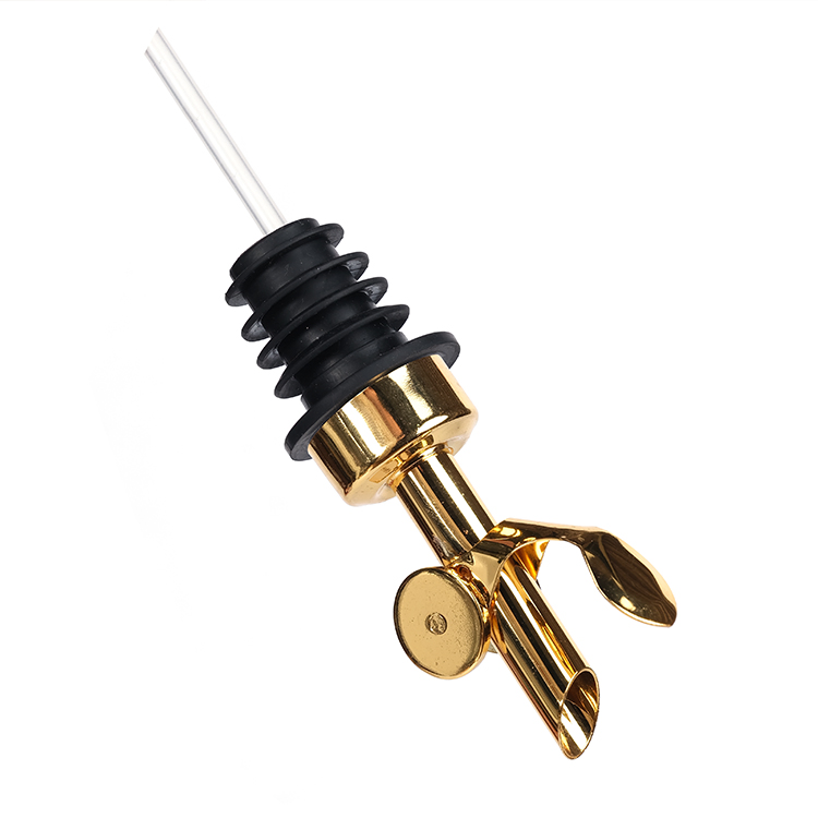 Premium Stainless Steel Weighted Pourer with Rubber Seal for Spirits