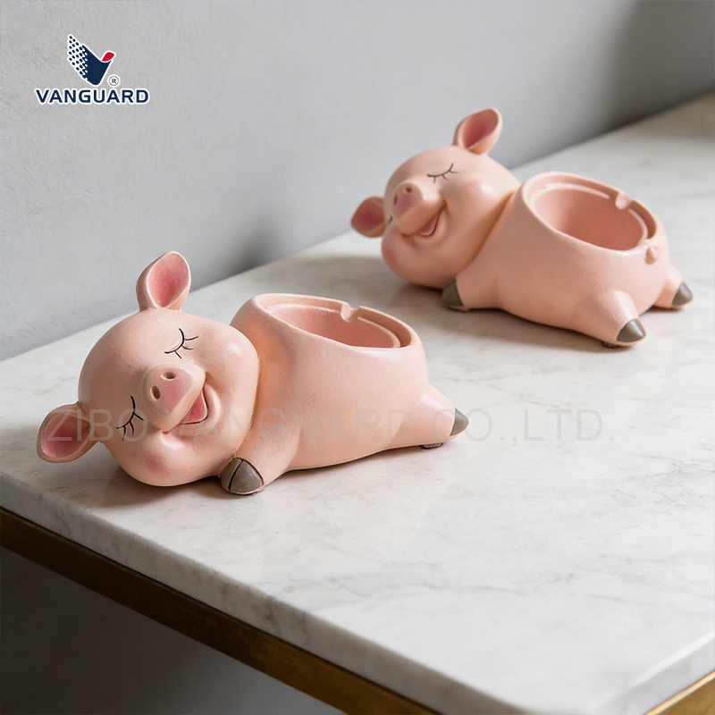 Cute Animal Design Storage Box Resin Ashtray Custom Resin Statue for Home Decoration