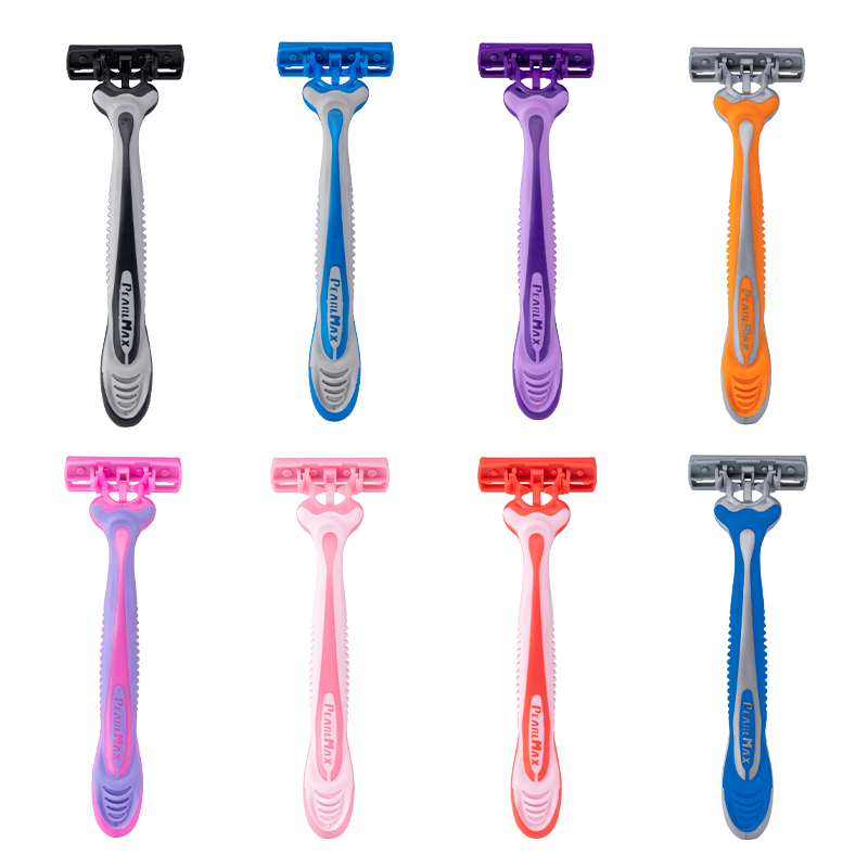 Unisex Triple Blade Razor for Adult with 3 Different Color