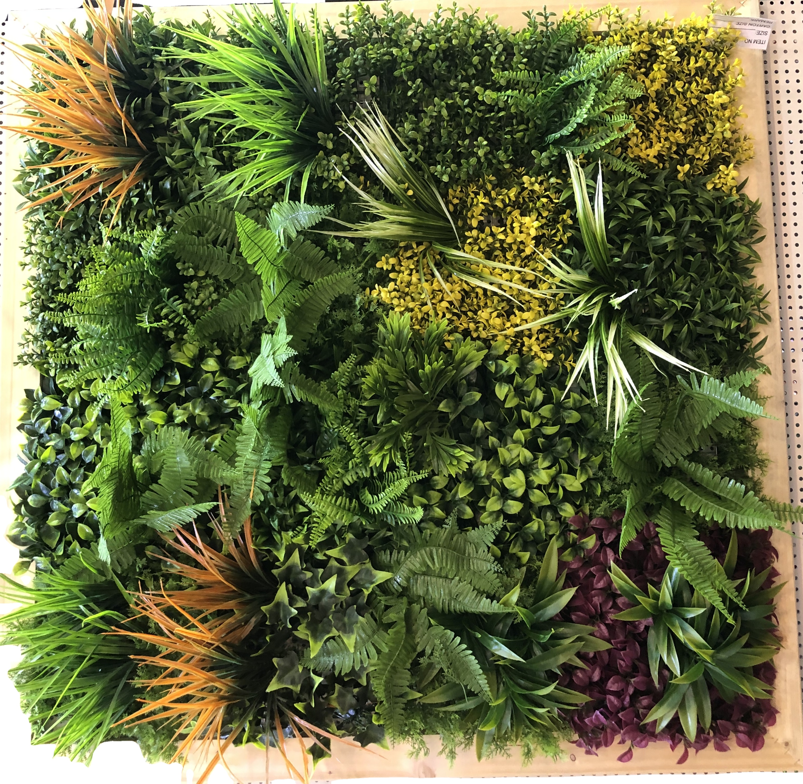 Стена зеленая вертикальная искусственная трава 1x1 м