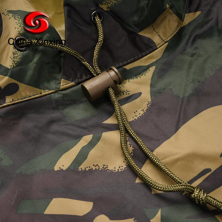 Custom Durable Raincoat Waterproof Camouflage Raingear Rainwear Camo Soldier Poncho