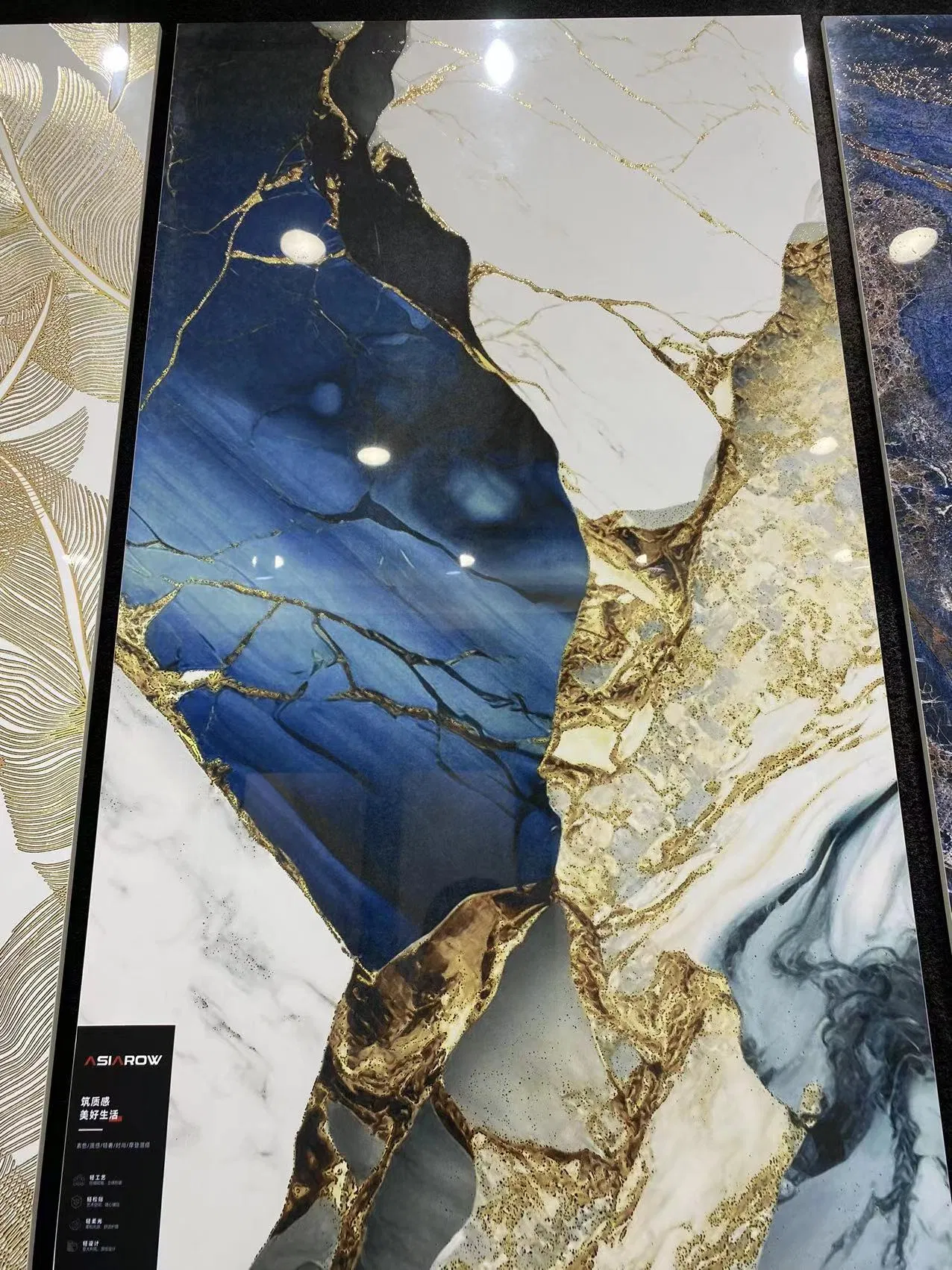 600X1200 Glossy Porcelain Gold Floor Tiles New Collection Ceramic at Wholesale Price
