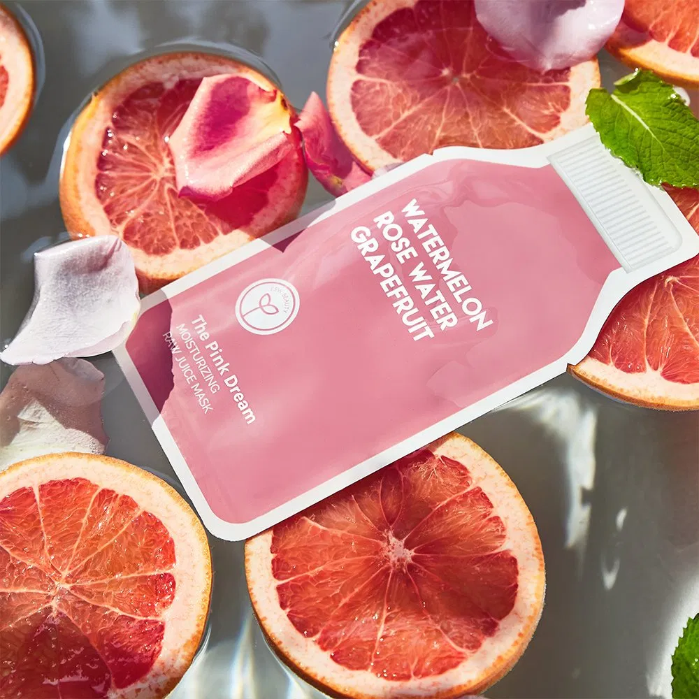 Korean Whitening Moisturizing Sheet Grapefruit Rose Watermelon Beauty Face Masks Private Label Skin Care Facial Mask