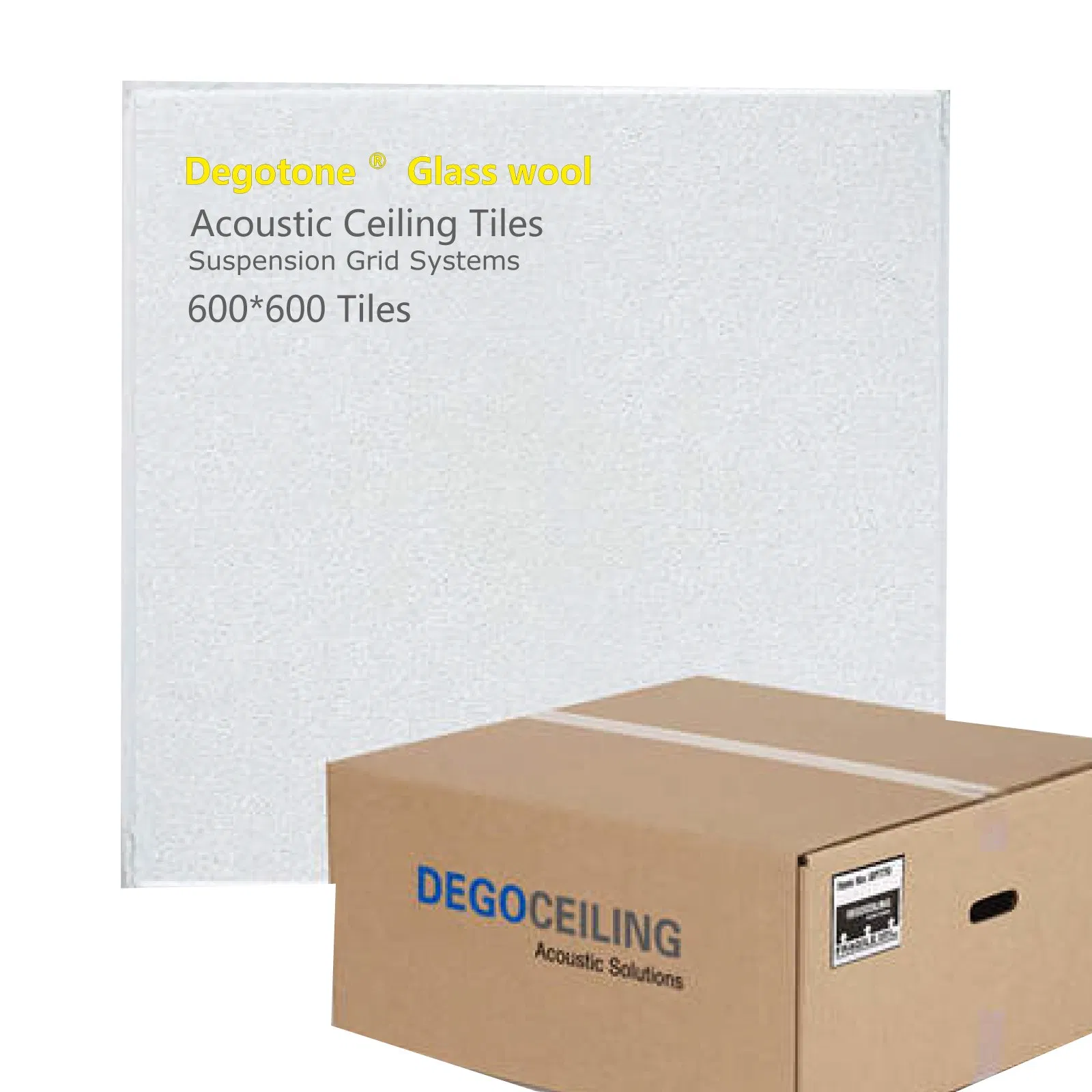 Super Market Use Acoustic Fiberglass Ceiling Tiles Building Materials