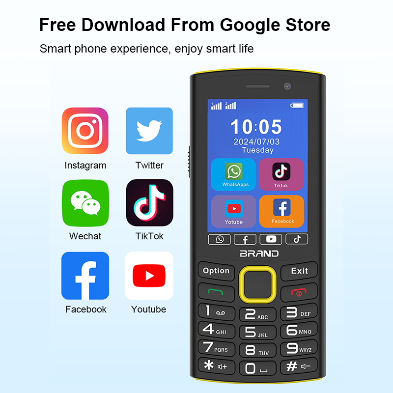 Кнопочный телефон 4G VK-G28C, 2.8 дюйма, сенсорный экран