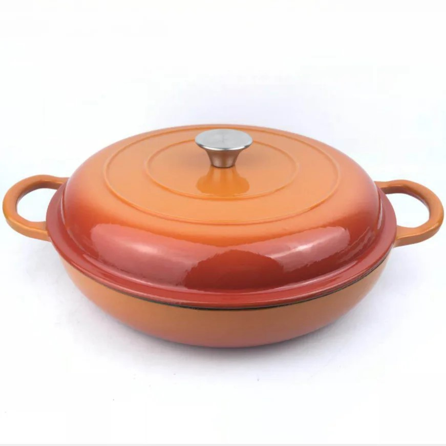 Чугунная эмалированная жаровня 3.8 л для стола