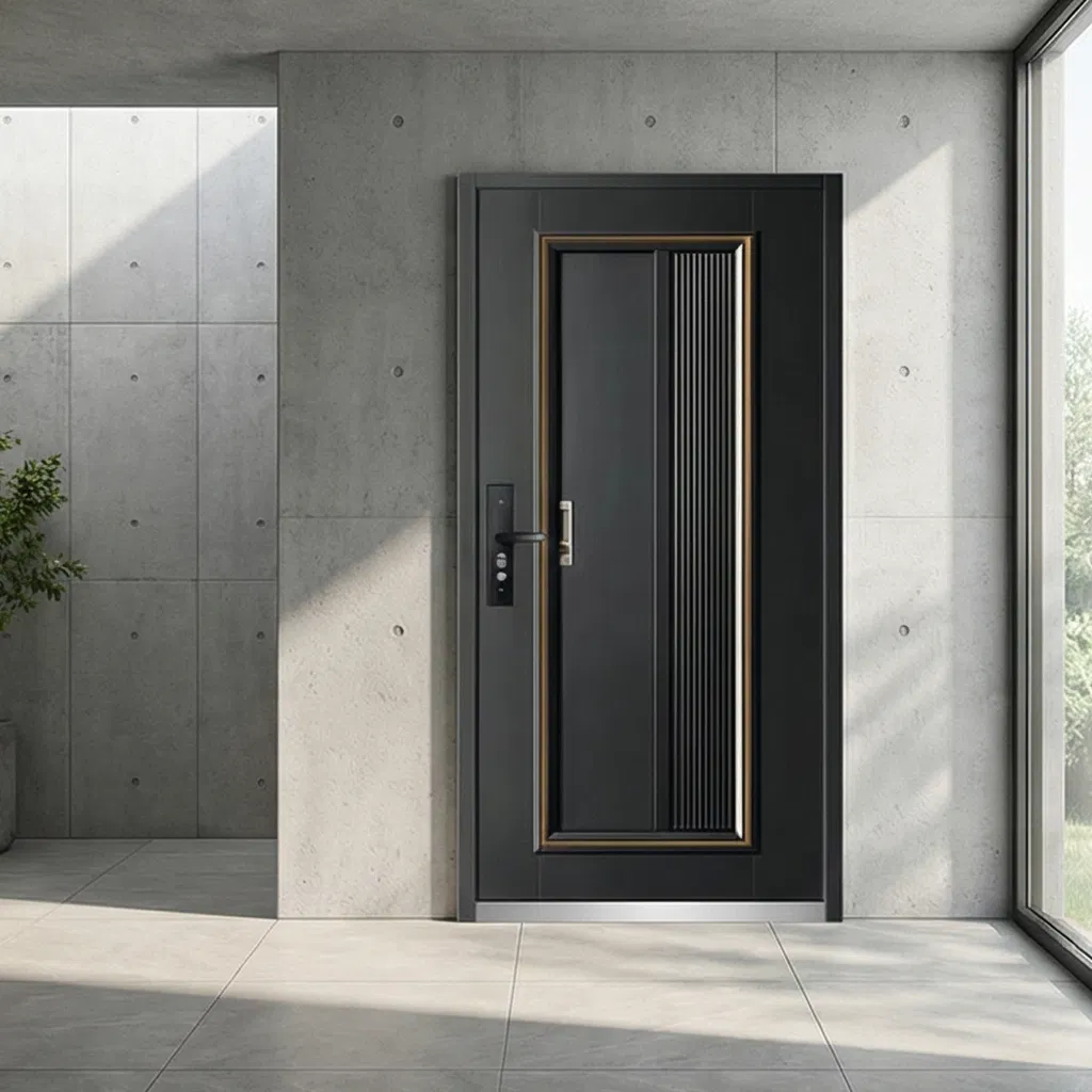 Умная современная входная дверь повышенной безопасности