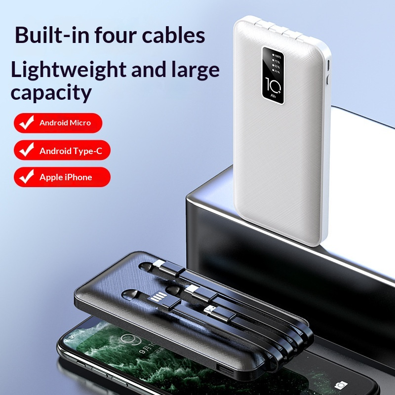 Портативный Power Bank 10000 мАч с быстрой зарядкой