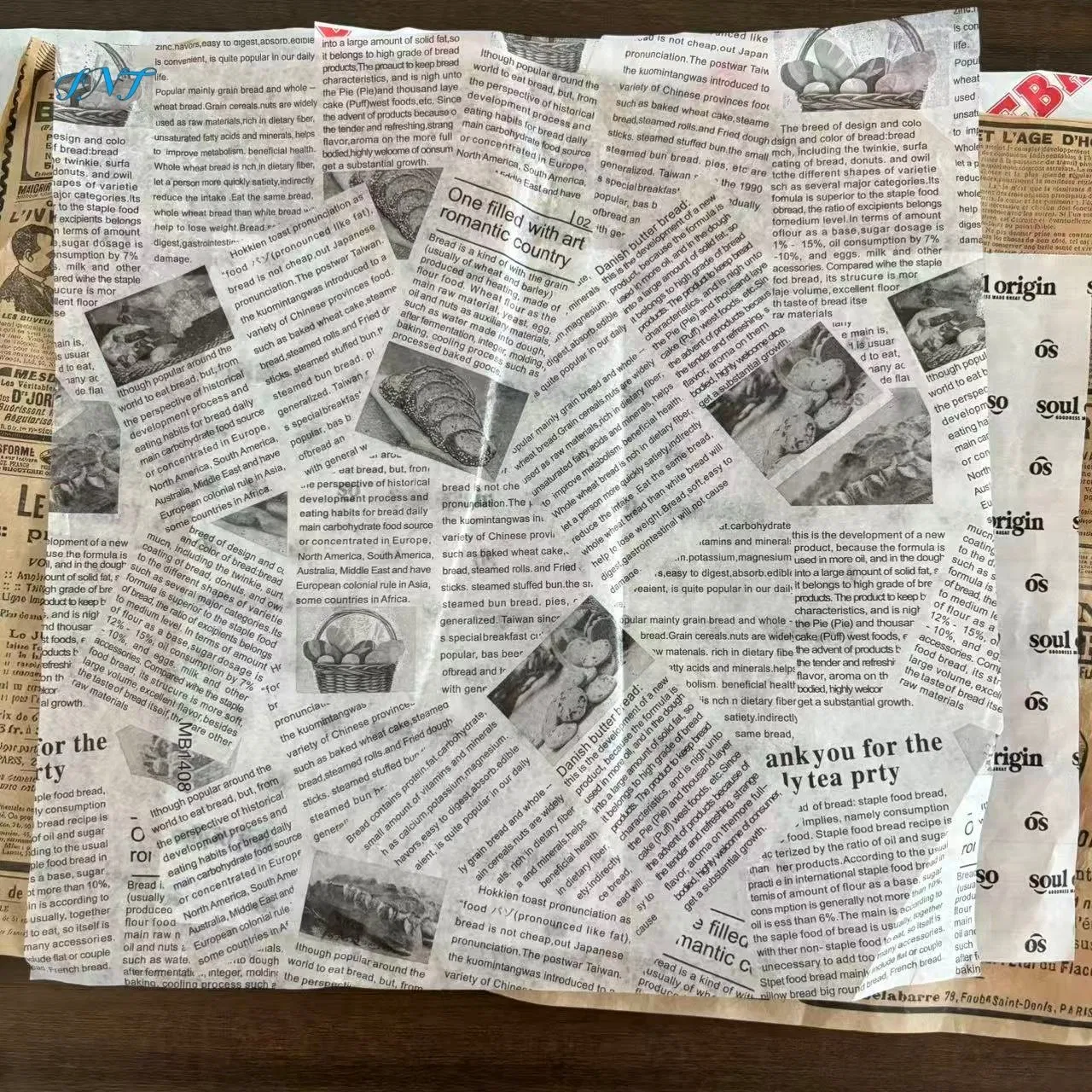 Food Wrapper Sandwich Wrap Rice Ball Hamburger Paper Wax Paper Placemat
