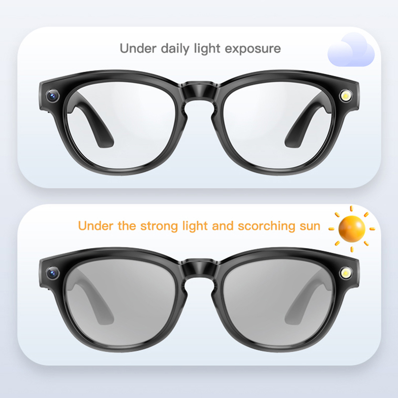 Ai Camera Taking Photo Eyeglasses Music Microphone Speaker Audio Video Smart Glasses