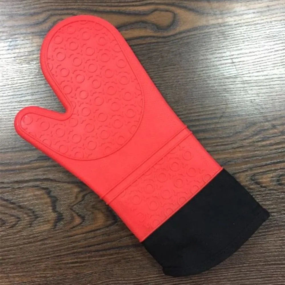 Premium Extra Long Silicone Oven Mitts for High Heat Protection