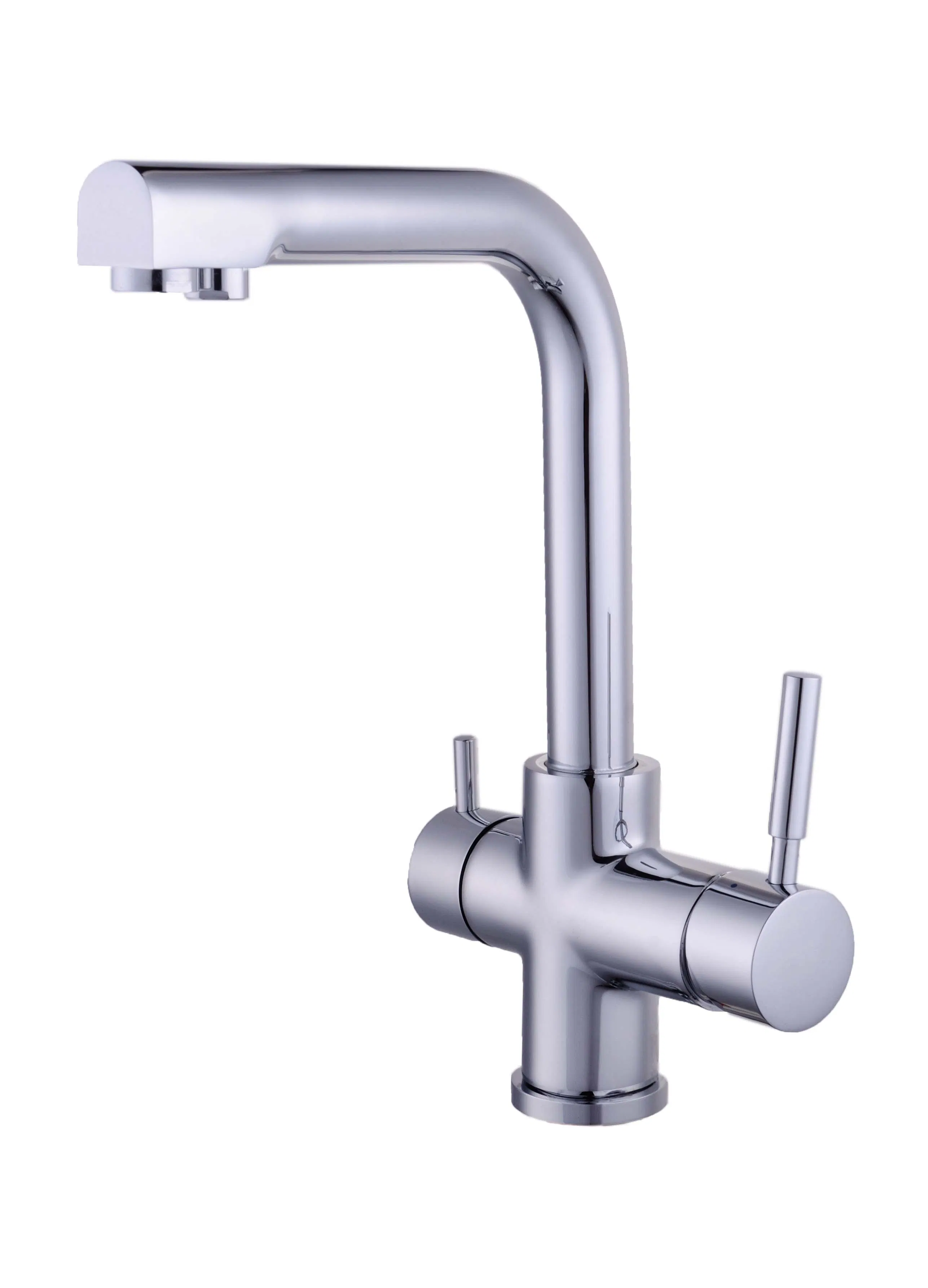 Double Handle Brass Kitchen Sink Faucet With Drinking Water(H23-888)