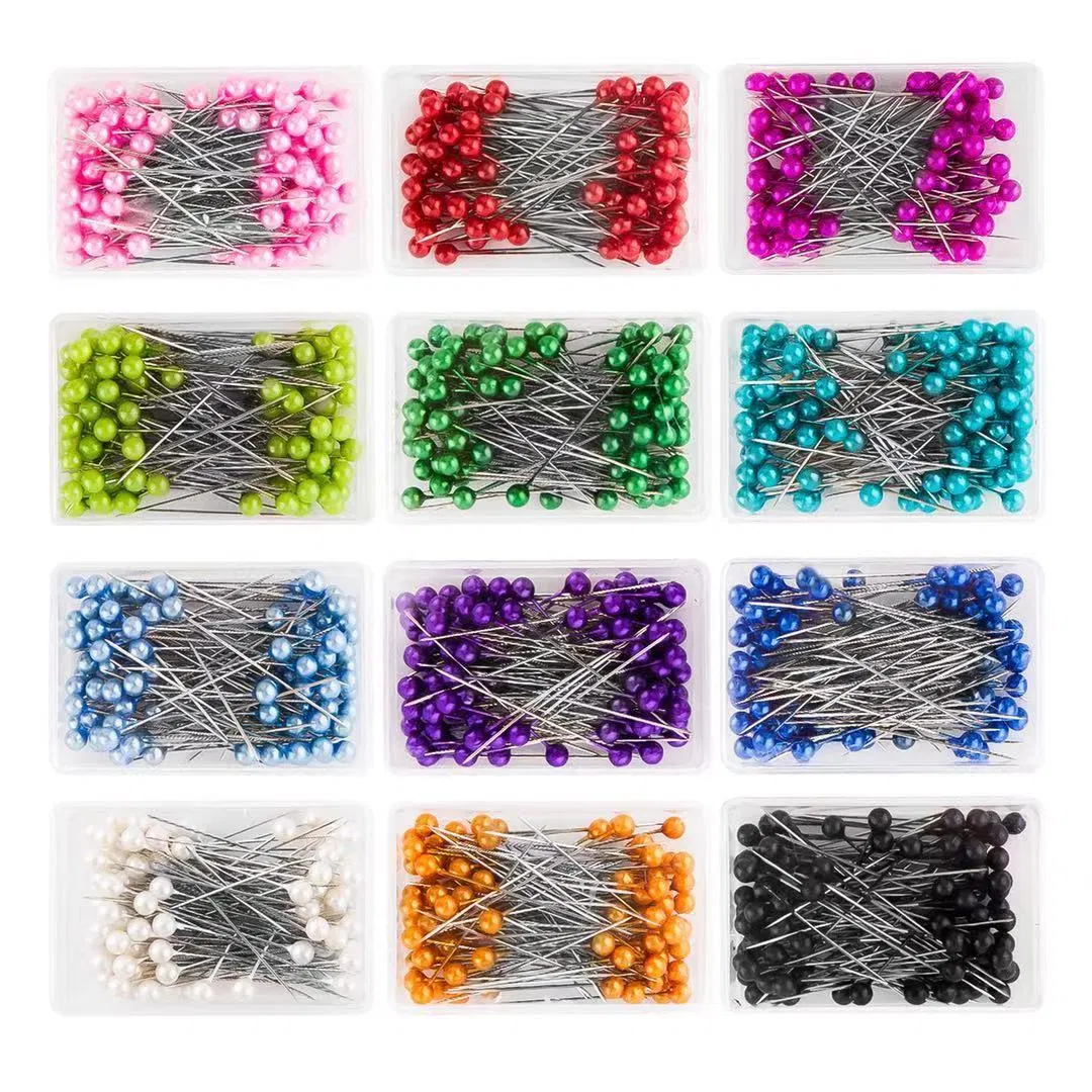 Colorful 100PCS Matt or Light Pearl Pin Box