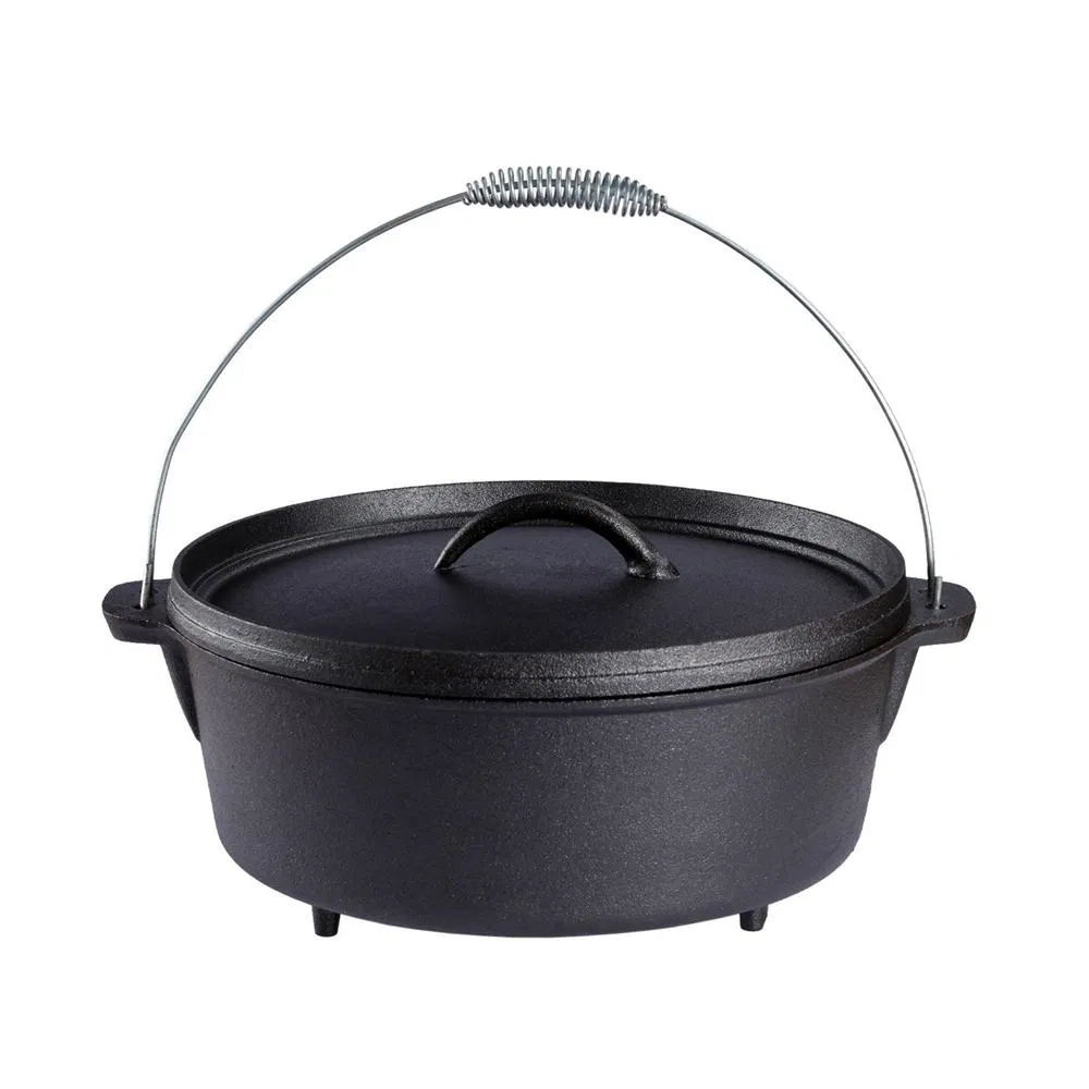 Hot Sale Pre-Seasoned Cast Iron Camping Dutch Oven with 3legs