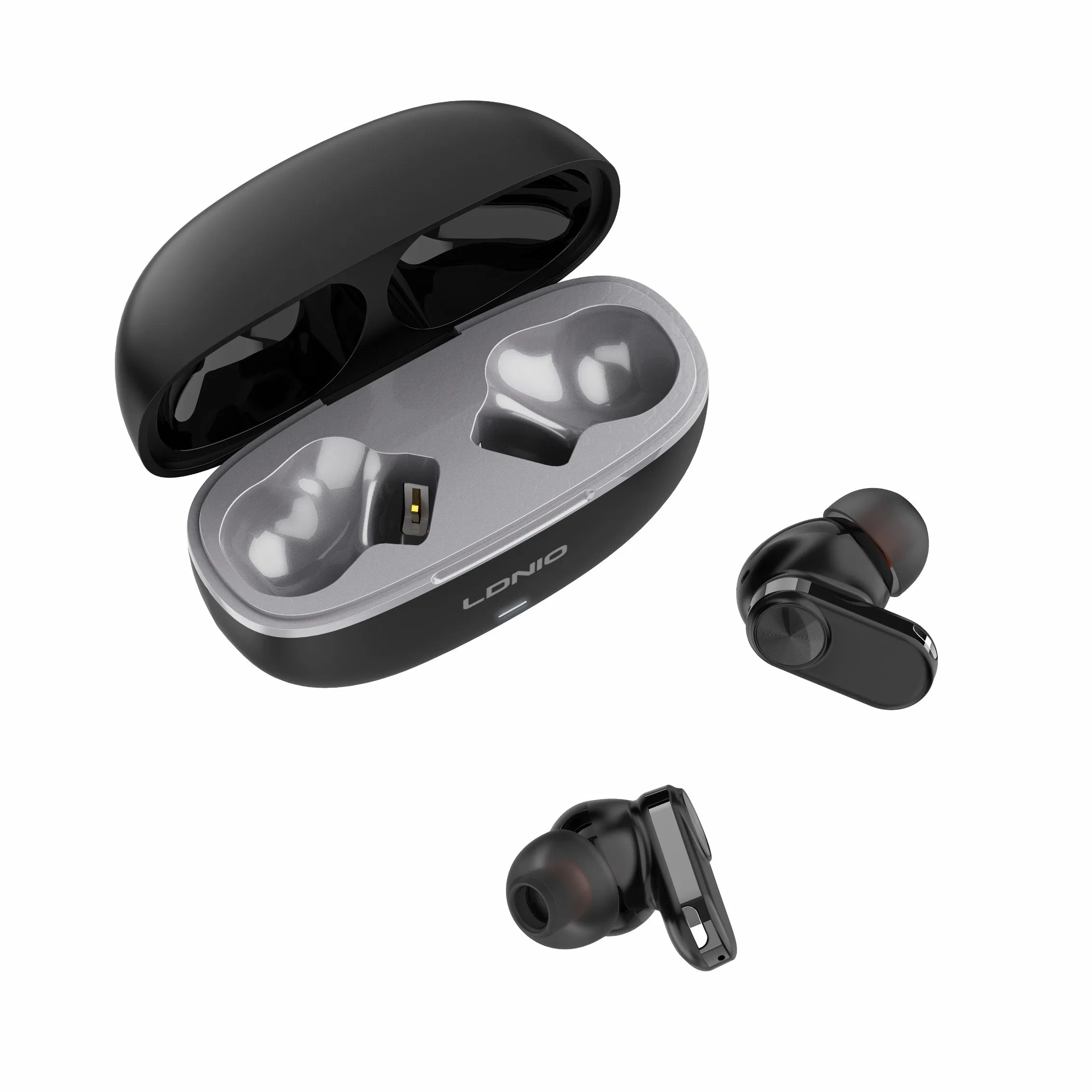 Ldnio T13 Noise Cancelling Tws Bluetooth Earphone in-Ear Sport Stereo Wireless Anc Earbuds Earphone Ipx-4 Waterproof Earphone 20h Play Time for Mobile Phone