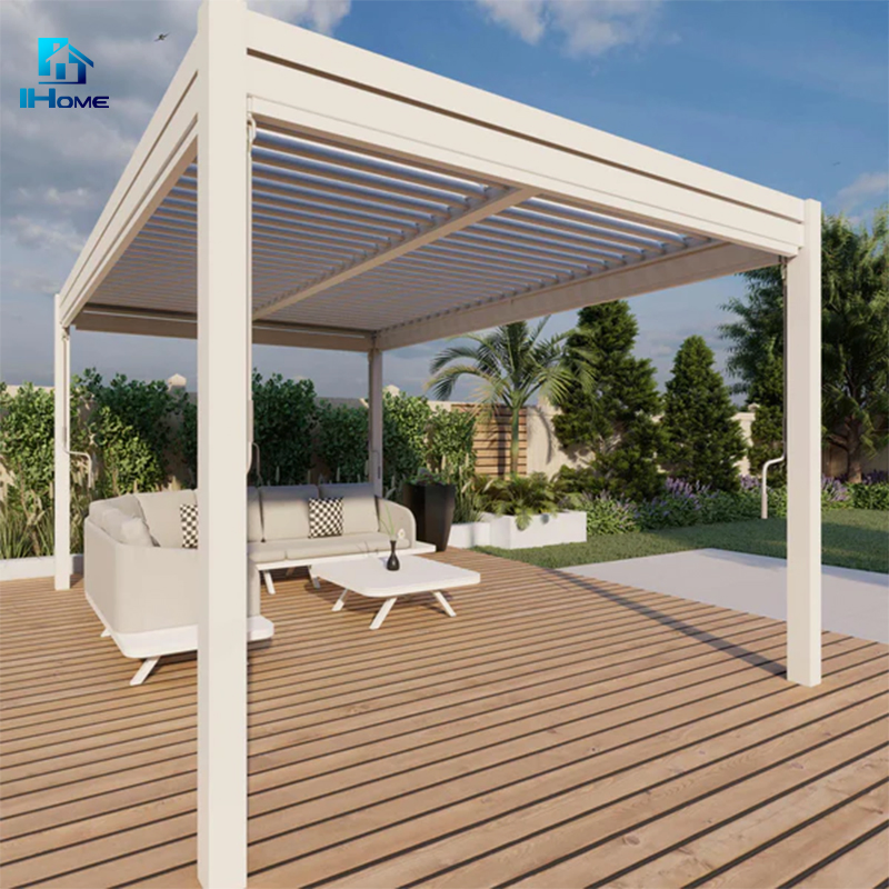 Best New Products of 2024 Garden Pergola Waterproof Aluminium Bioclimatic Gazebos Louvre Roof Kits Outdoor Bioclimatica Canopy
