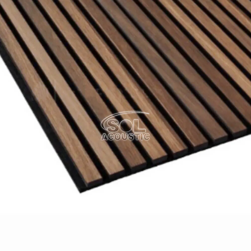 Sol Acoustic Wall Cladding Fiber MDF Akupanel Ceiling MDF Wooden Slat Panel