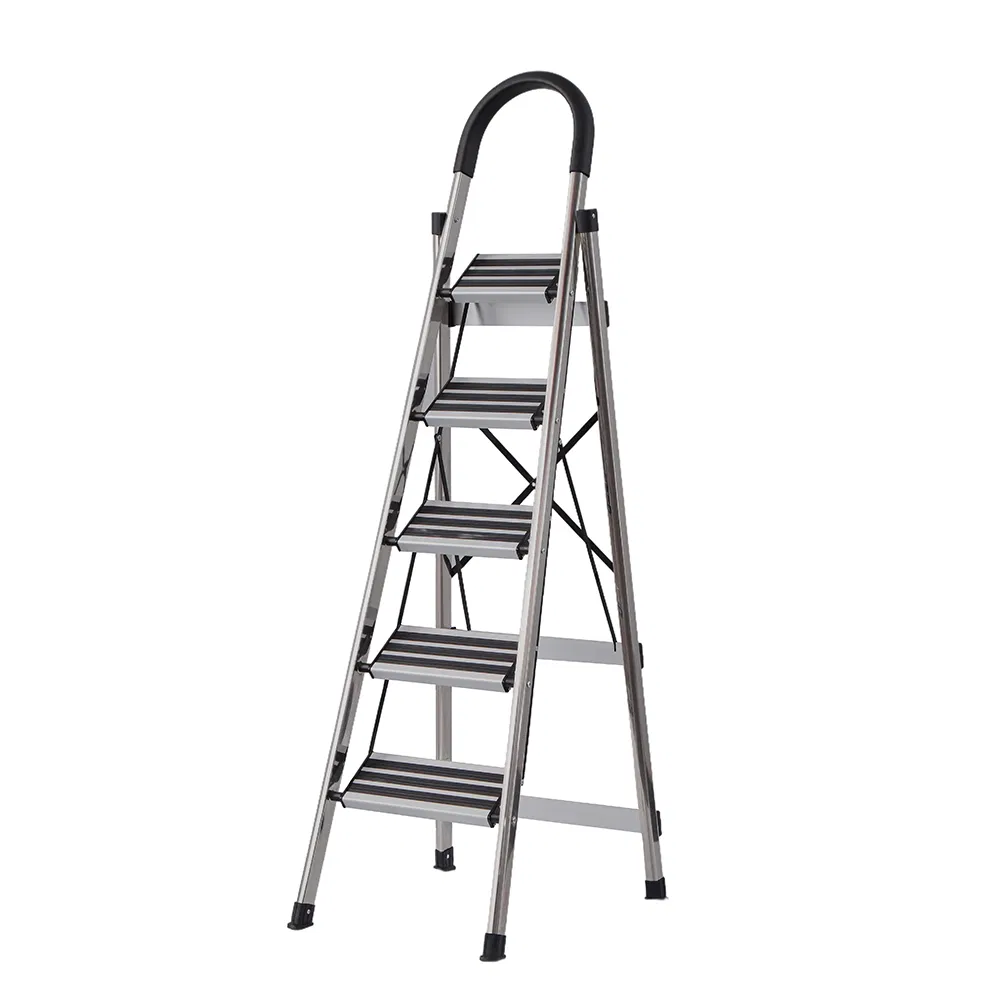 High Quality Household Folding Stainless Steel Step Ladder Factory Direct Sale