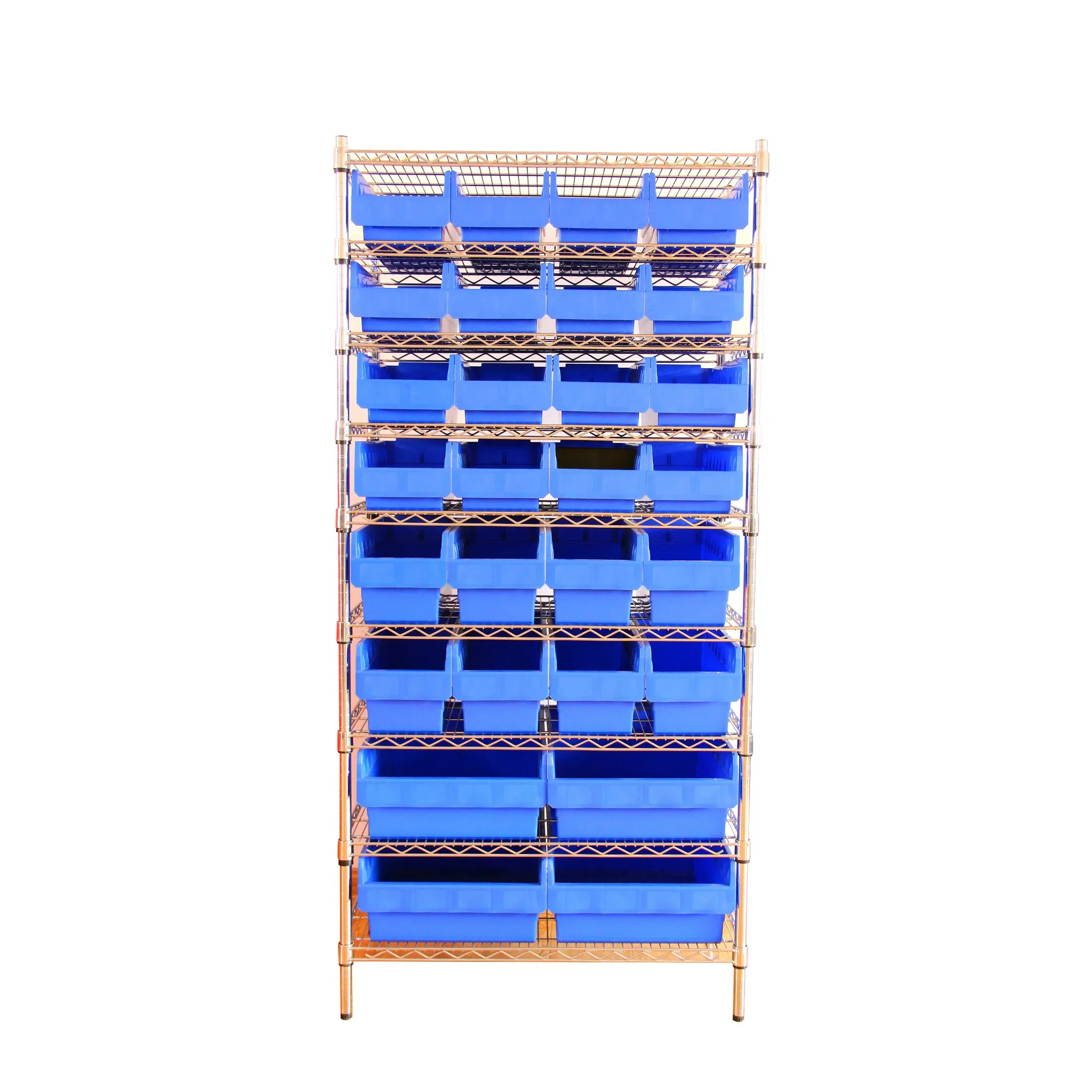 10 Tiers Adjustable Chrome Wire Shelving