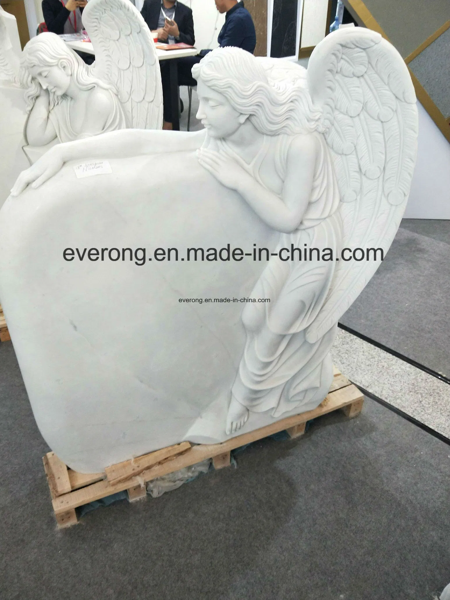 Natural Marble Granite Angel Headstone with Angel Tombstone Angel Monument