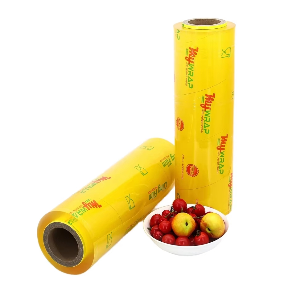 Plastic Film Fruits and Vegetablescasting Factory Wholesale Price Super Clear Fresh Keeping Packaging Wrap PVC Cling Film