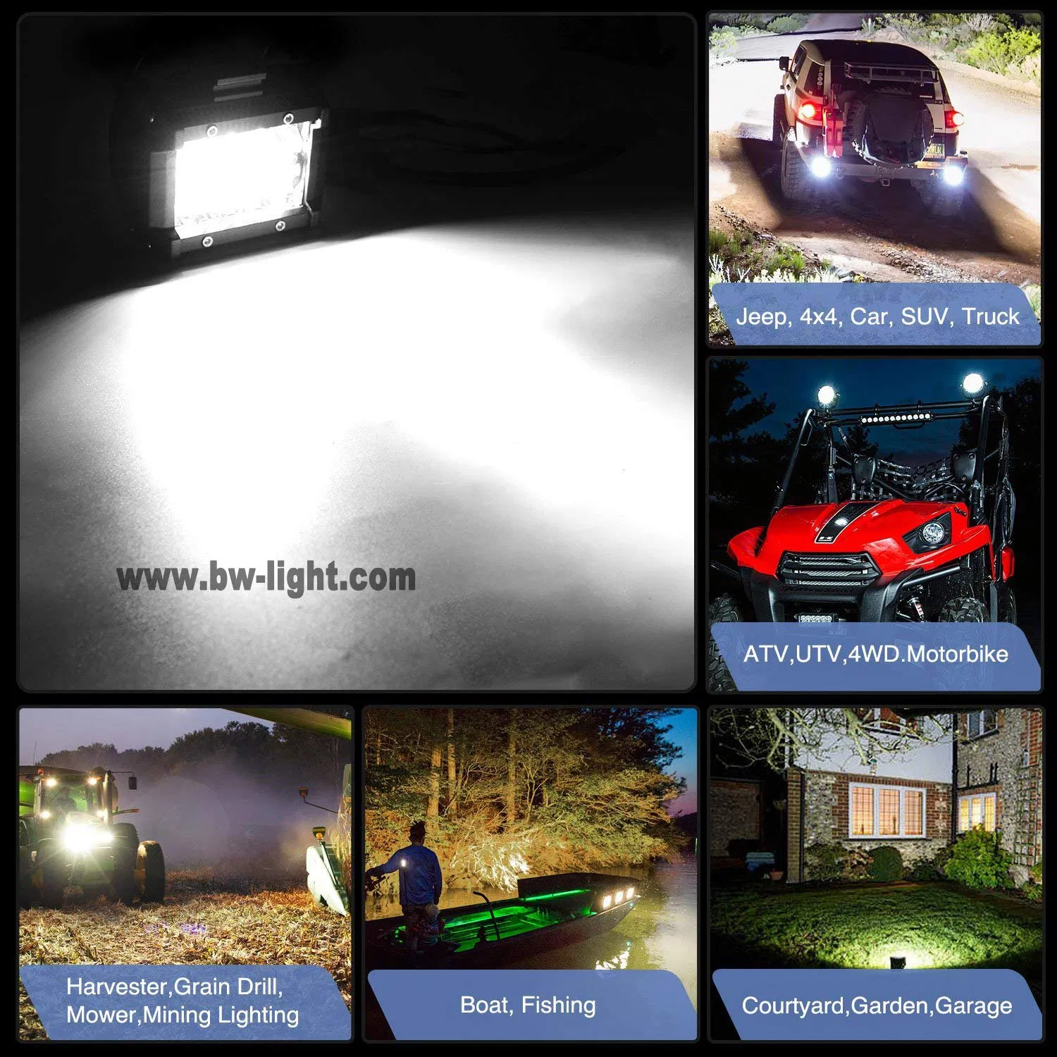 60W LED Light Bar Driving Headlight