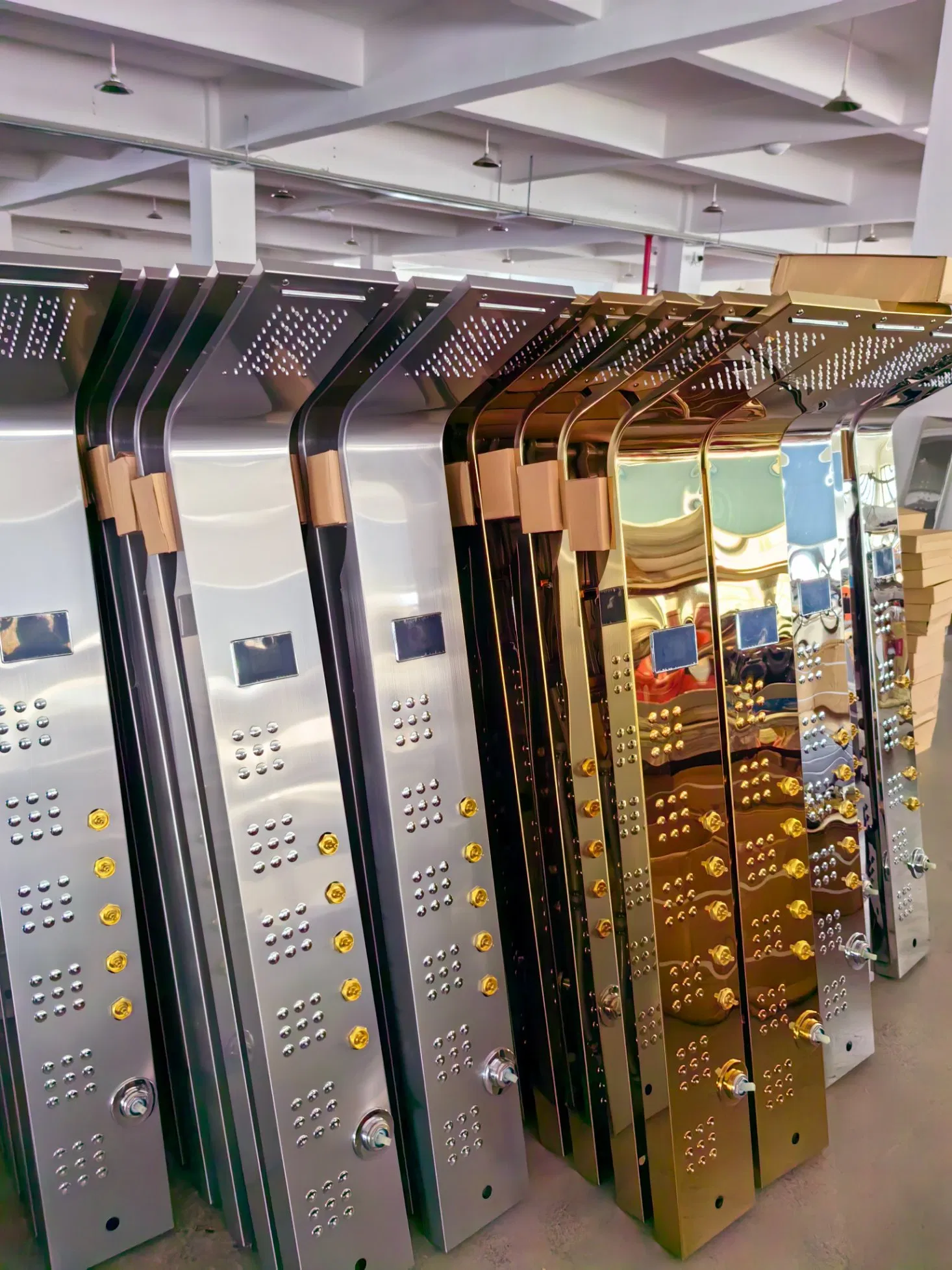 Ec-1016 Golden Shower Panel Column Towers Stainless Steel Wall Mount Shower Panel