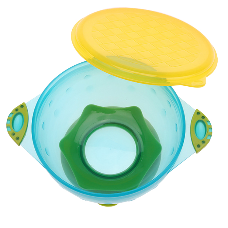3 Pieces Colorful Plastic Dinnerware Bowls Snack Dinner Set Baby Feeding Suction Bowl