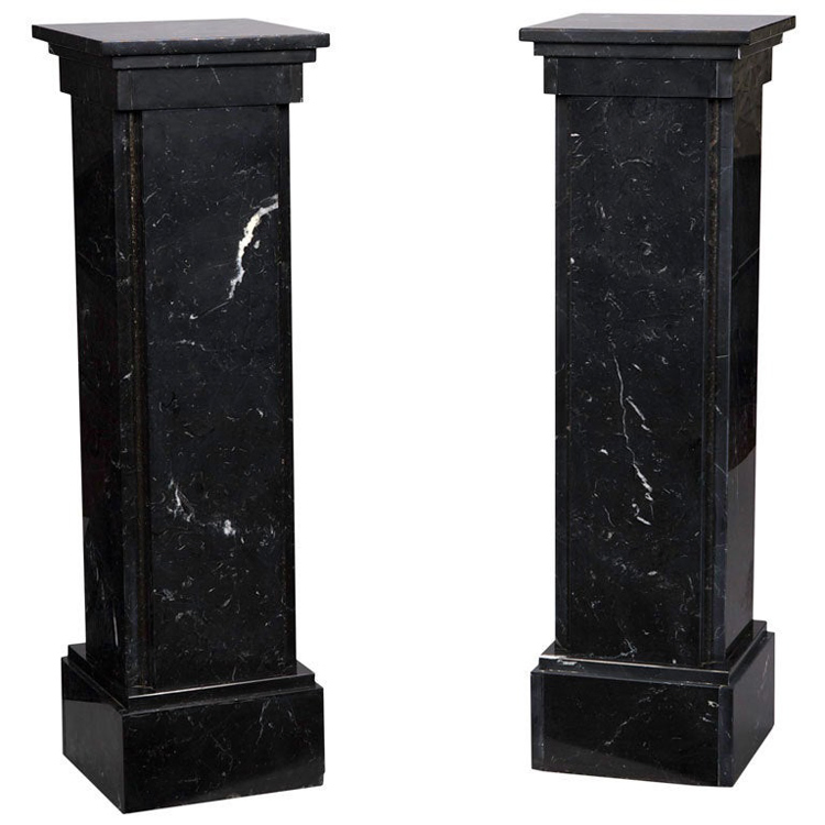 Black Marble Columns Pedestal Stand Marble Black House Pillar Design