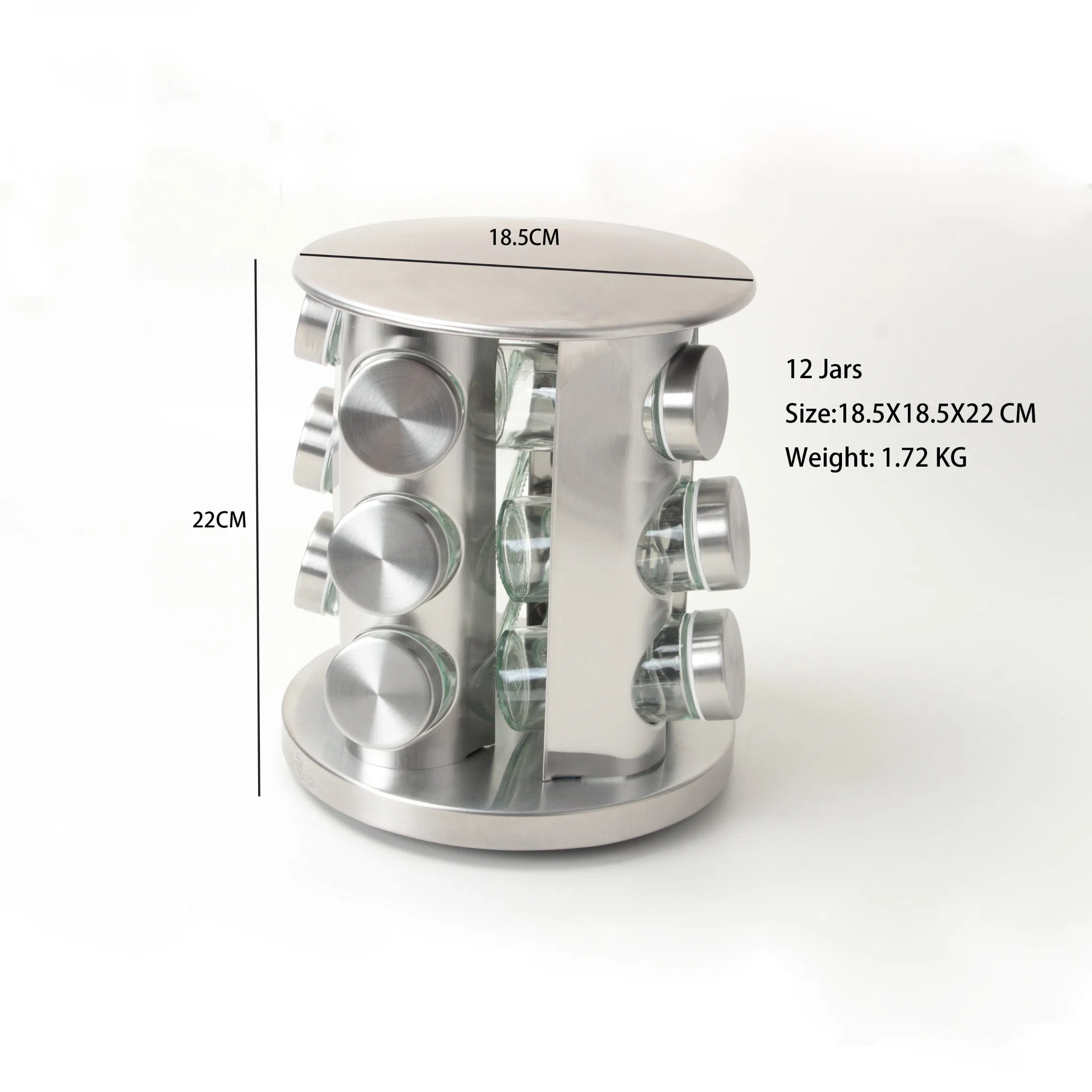 Countertop Storage Seasoning Tower Rotating Spice Jar Rack