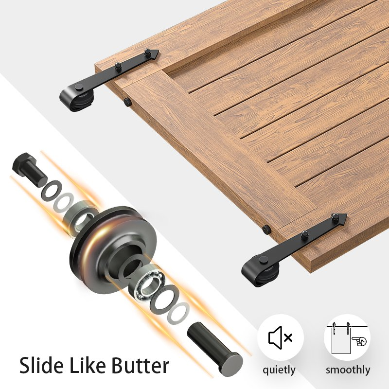 Fast Delivery Customization Sliding Barn Door Hardware Kit Single/Double Wood Doors for Home Office and Hotel