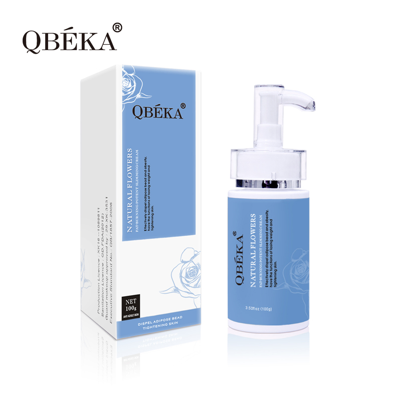 Qbeka Natural Flowers Fatburning Potent Slimming Massaging Cream Weight Loss Botanical Extracts