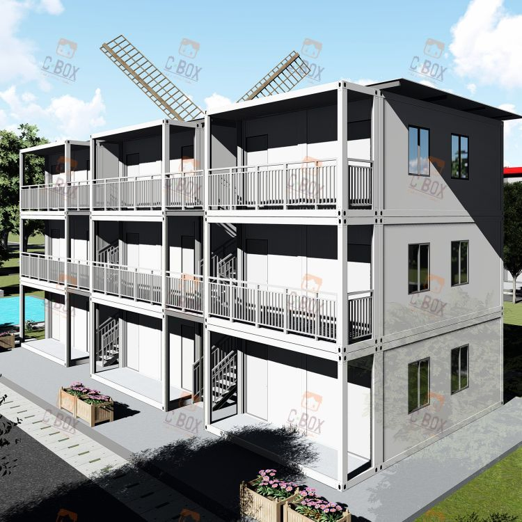 Cbox Three Layers House Design Container Assembled Apartment Residential Prefabricated Prefab House