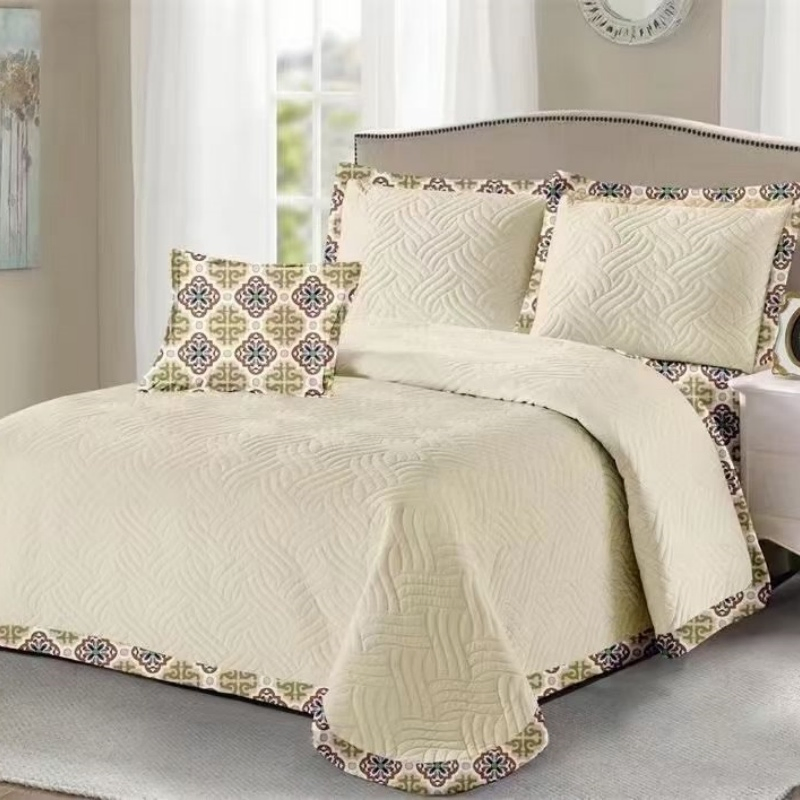Queen Size Pattern Cotton Quilted Bedspreads Bed Quilted Throw Blanket Coverle Quilted Blanket Cotton