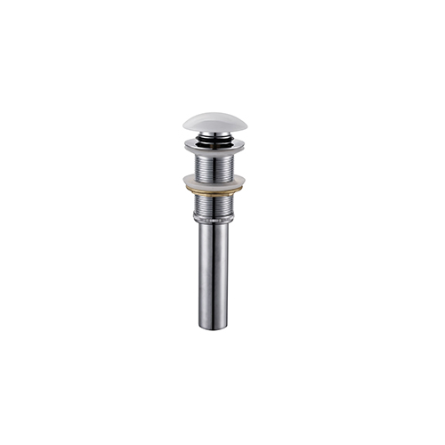 1-5/8 in. Brass Bathroom and Vessel Sink Push Pop-up Drain Stopper with Overflow in Brushed Nickel